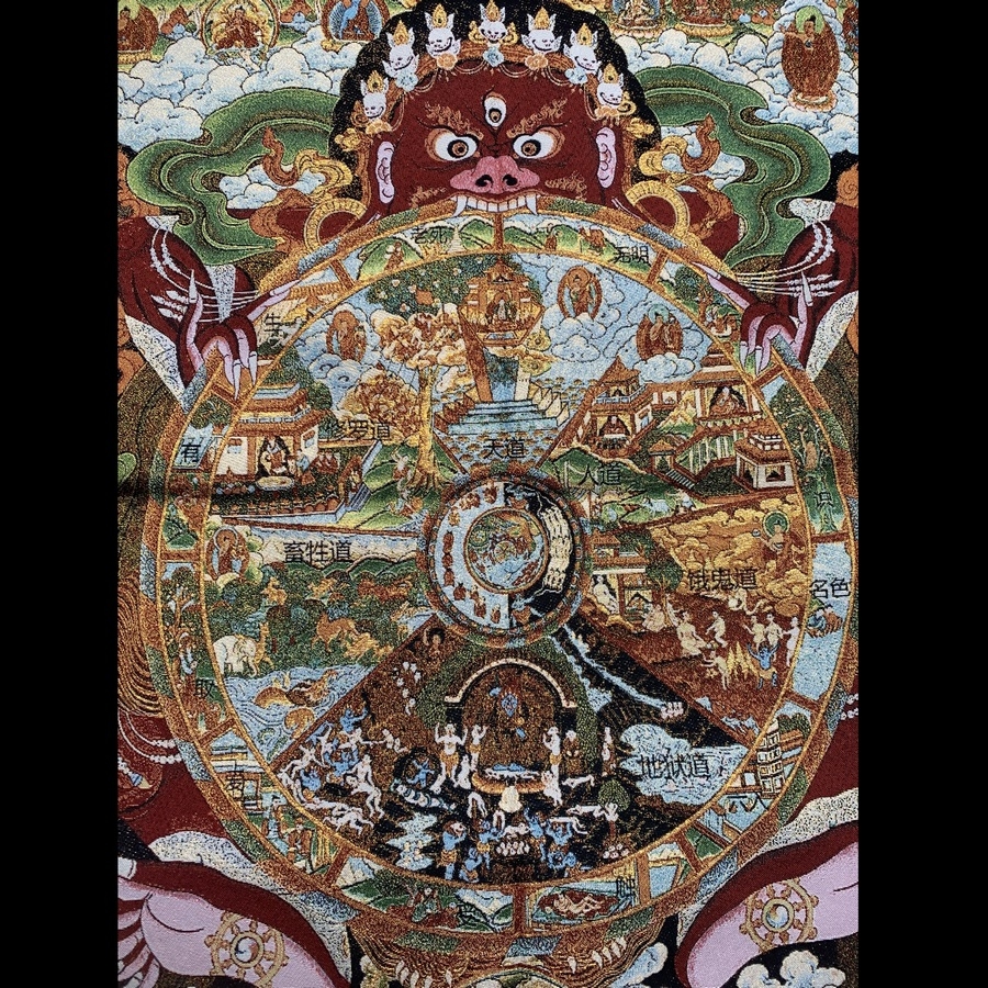 Tranh Thangka Lục Đạo Luân Hồi - Tranh Thêu