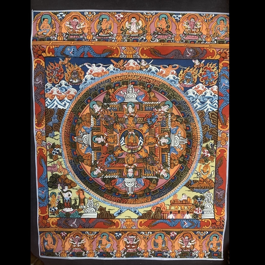 Tranh Thangka Tịnh Độ Phật - Tranh Vẽ Tay