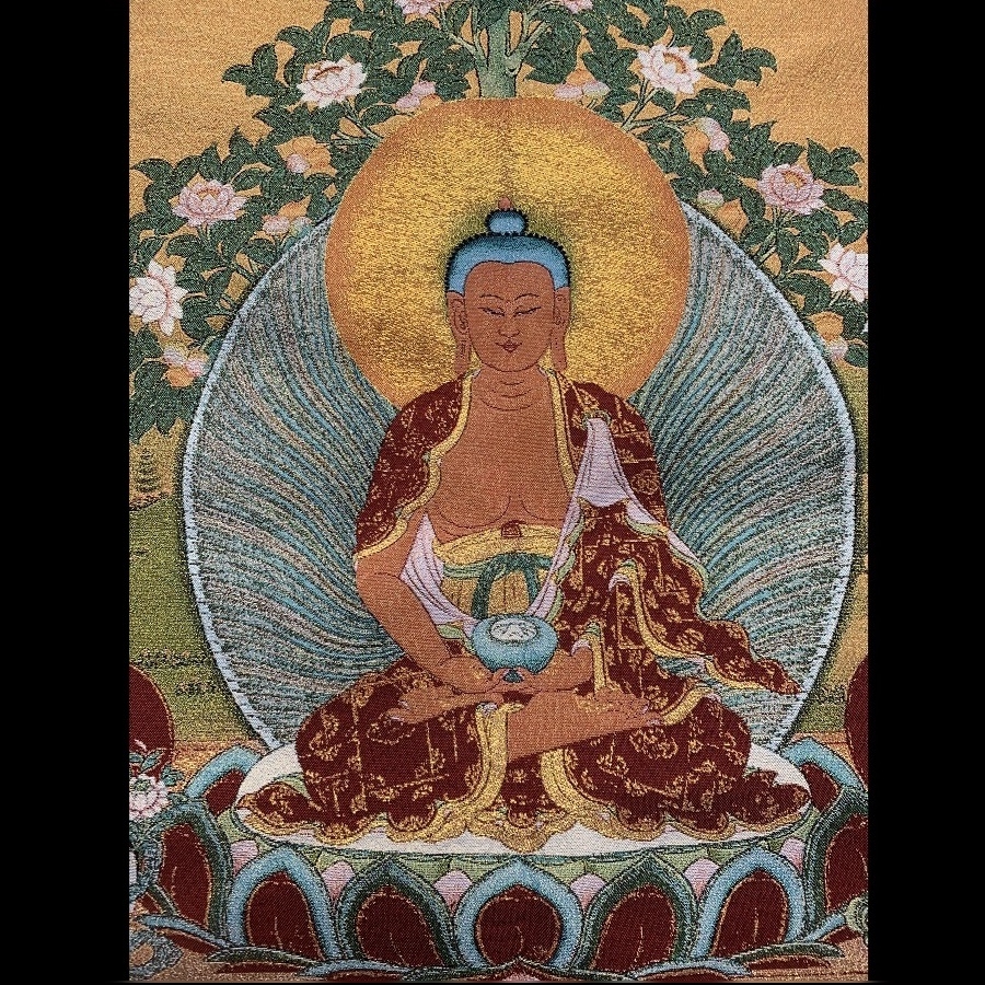 Tranh Thangka Adida Phật - tranh thêu