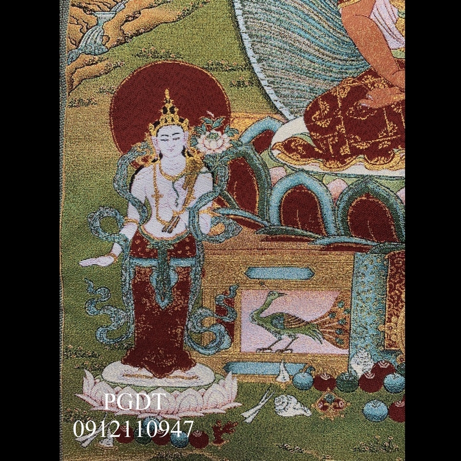 Tranh Thangka Adida Phật - tranh thêu