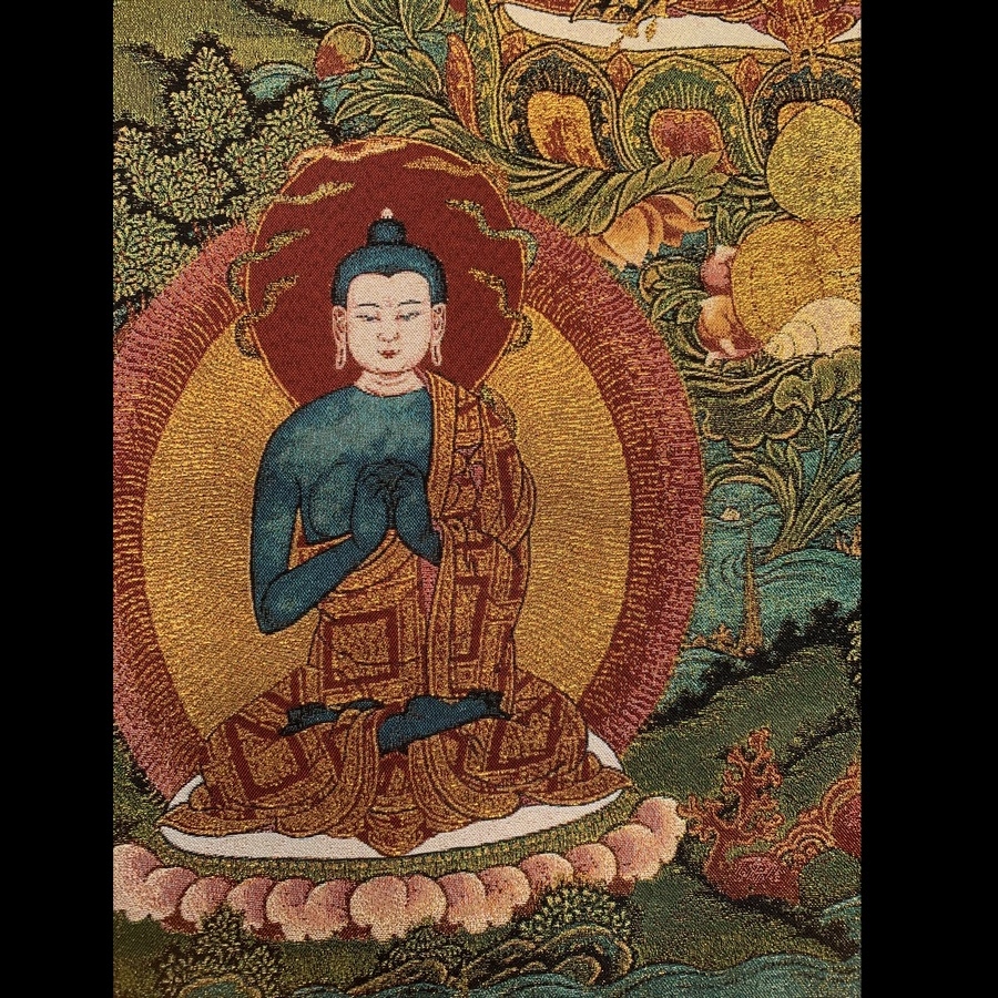Tranh Thangka Kim Cang Tát Đỏa  - tranh thêu máy