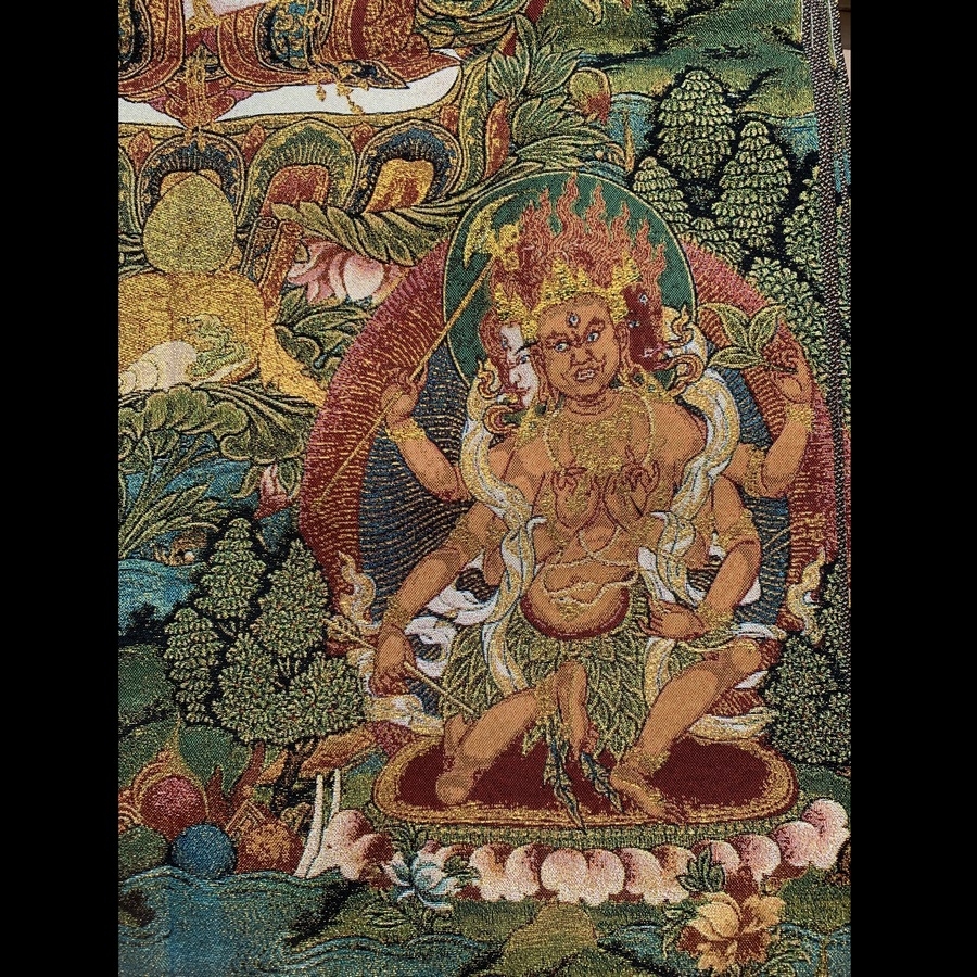Tranh Thangka Kim Cang Tát Đỏa  - tranh thêu máy
