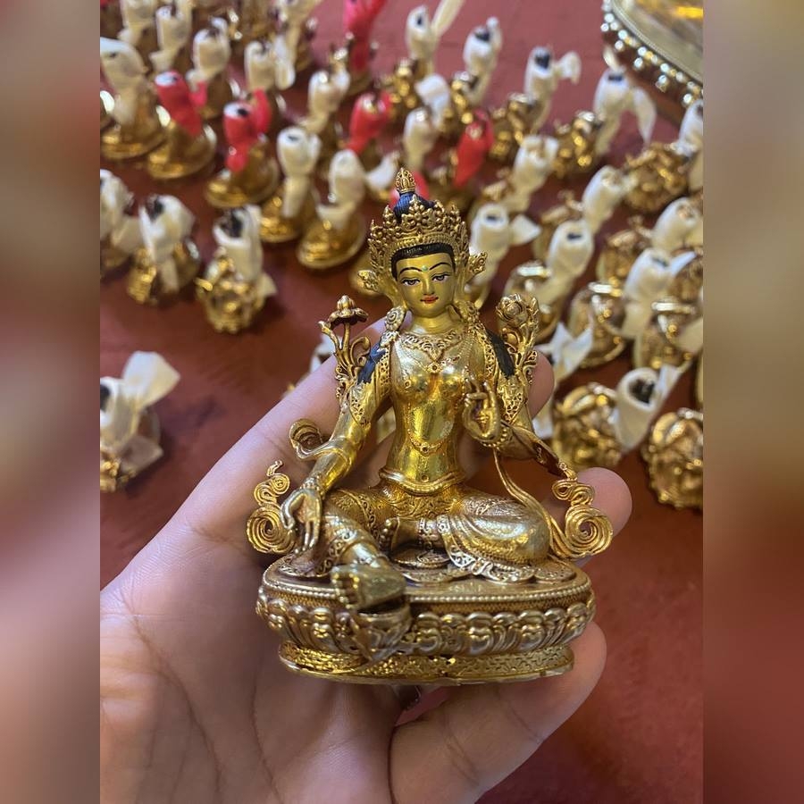 TÔN TƯỢNG GREEN GARA CỠ MINI 10cm NEPAL CAO CẤP