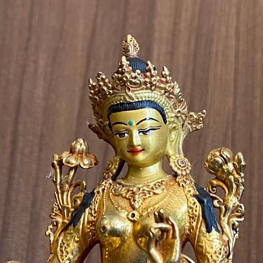 TÔN TƯỢNG GREEN GARA CỠ MINI 10cm NEPAL CAO CẤP