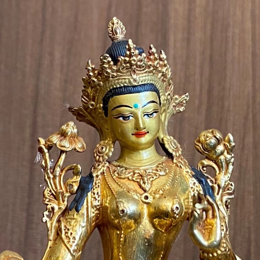 TÔN TƯỢNG GREEN GARA CỠ MINI 10cm NEPAL CAO CẤP