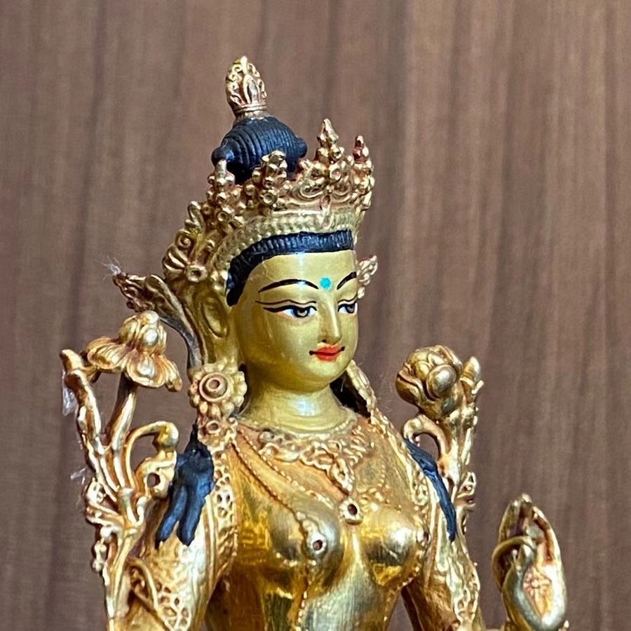 TÔN TƯỢNG GREEN GARA CỠ MINI 10cm NEPAL CAO CẤP