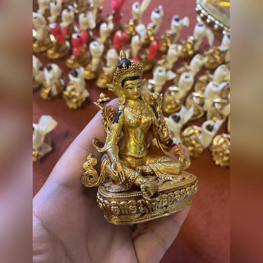 TÔN TƯỢNG GREEN GARA CỠ MINI 10cm NEPAL CAO CẤP