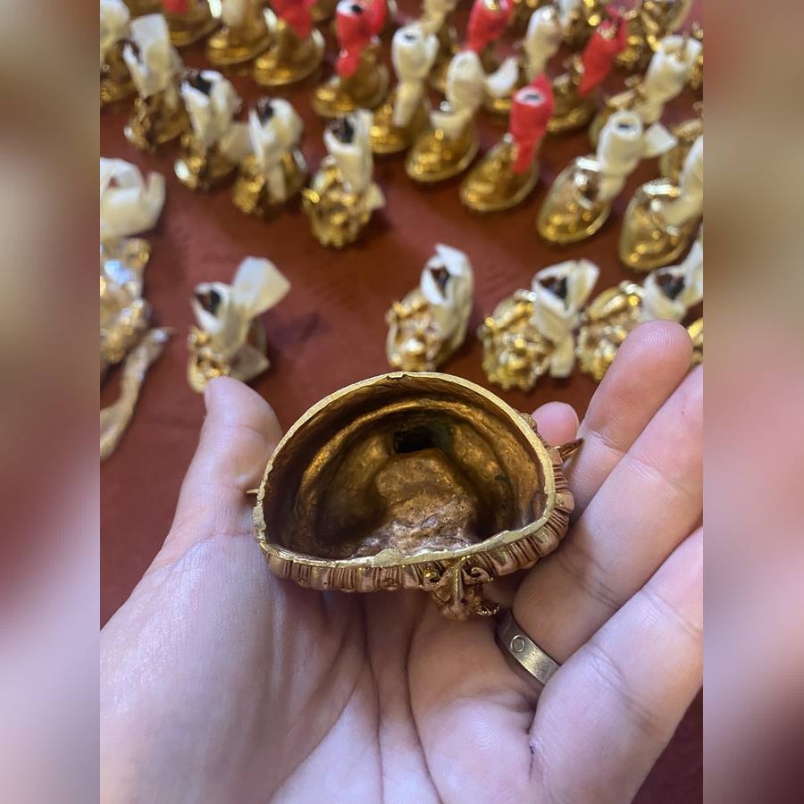 TÔN TƯỢNG GREEN GARA CỠ MINI 10cm NEPAL CAO CẤP