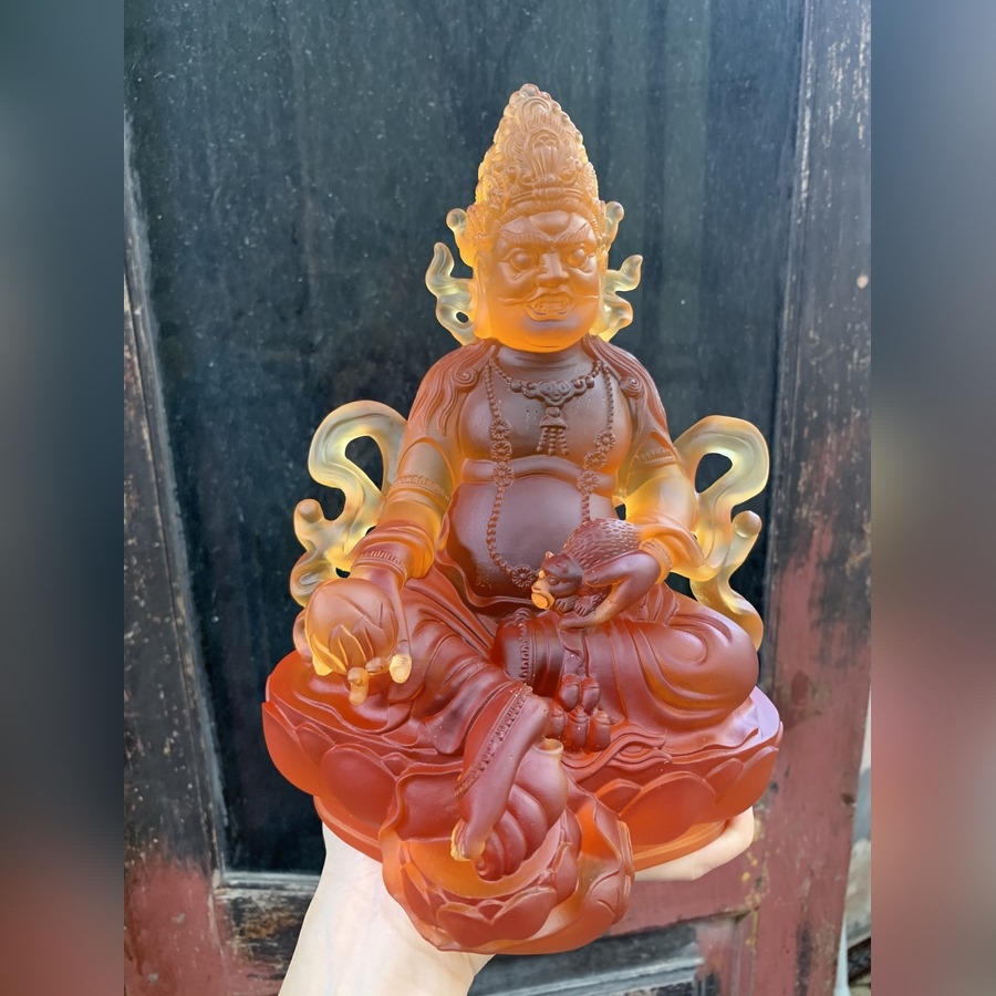 TÔN TƯỢNG DZAMBALA - HOÀNG THẦN TÀI LỚN BẰNG ĐÁ LƯU LY