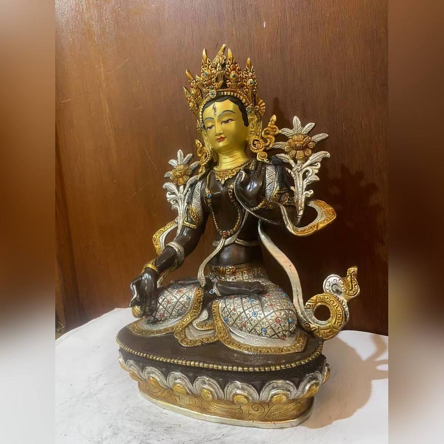 BẠCH ĐỘ MẪU WHITE TARA 14 INCH NEPAL
