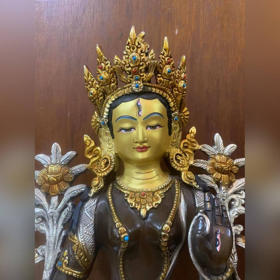 BẠCH ĐỘ MẪU WHITE TARA 14 INCH NEPAL