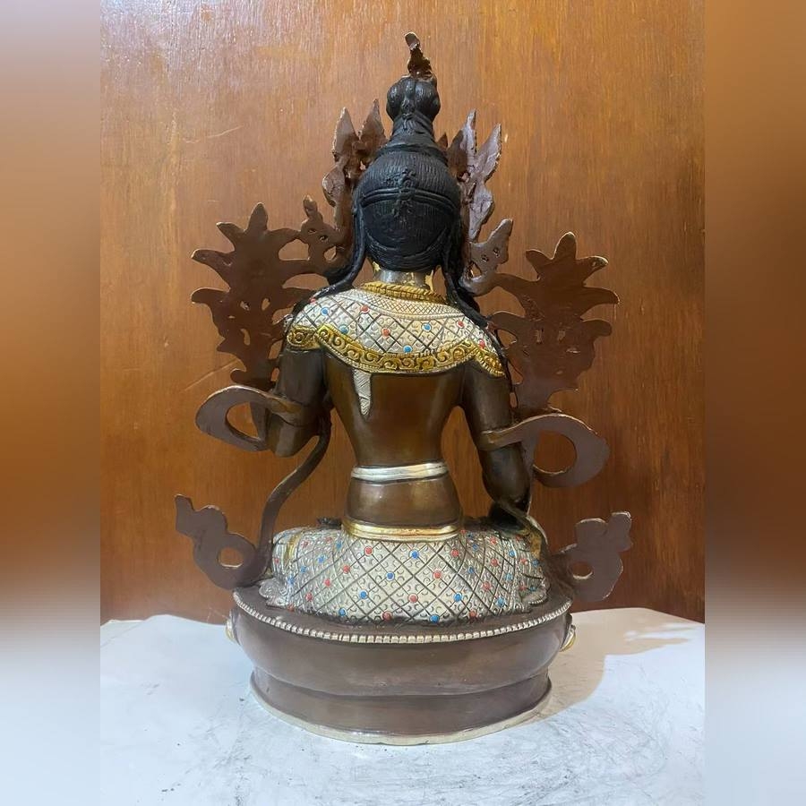 BẠCH ĐỘ MẪU WHITE TARA 14 INCH NEPAL