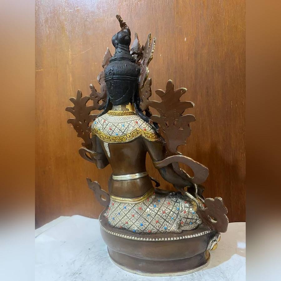 BẠCH ĐỘ MẪU WHITE TARA 14 INCH NEPAL