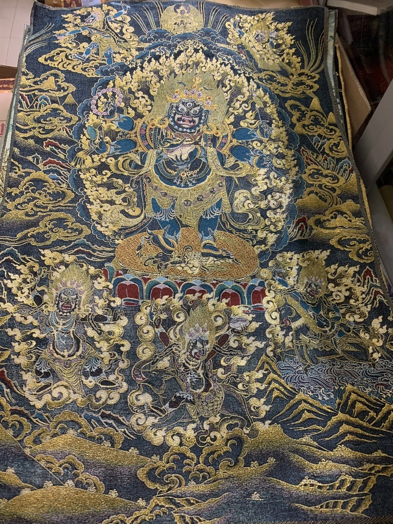 Tranh Thangka Mahakala - Tranh Thêu