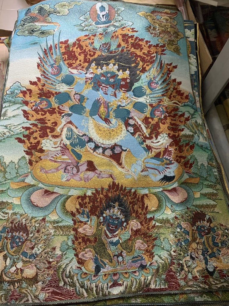 Tranh Thangka Kim Cang Phổ Ba - tranh thêu