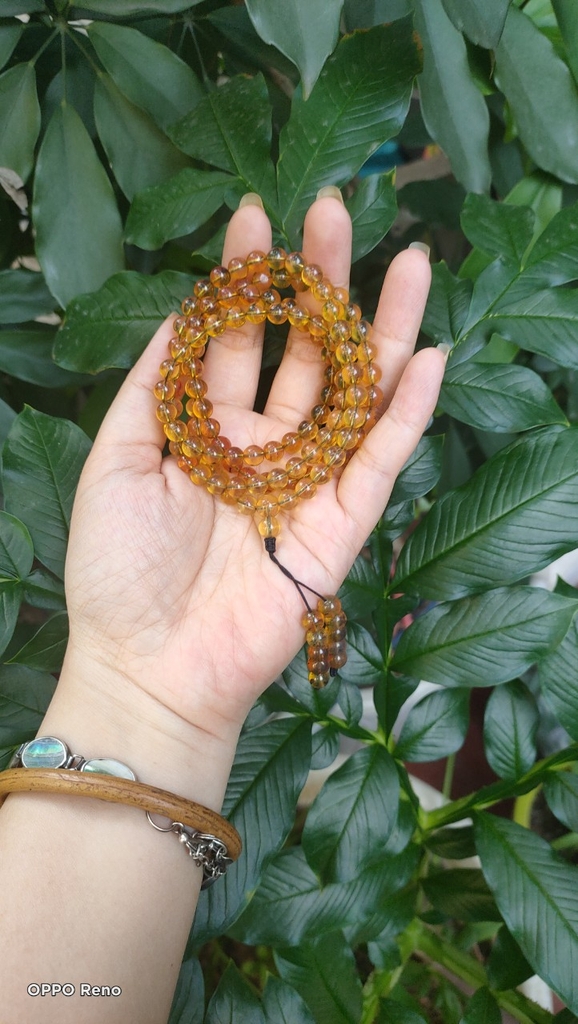 Chuỗi hổ phách màu trà