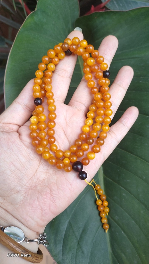 Chuỗi hổ phách màu trà