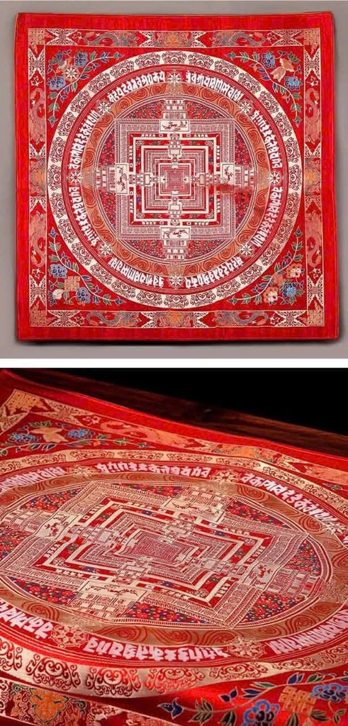 Khăn Mandala trải bàn Pháp , trải bàn thờ, bàn tụng Kinh 