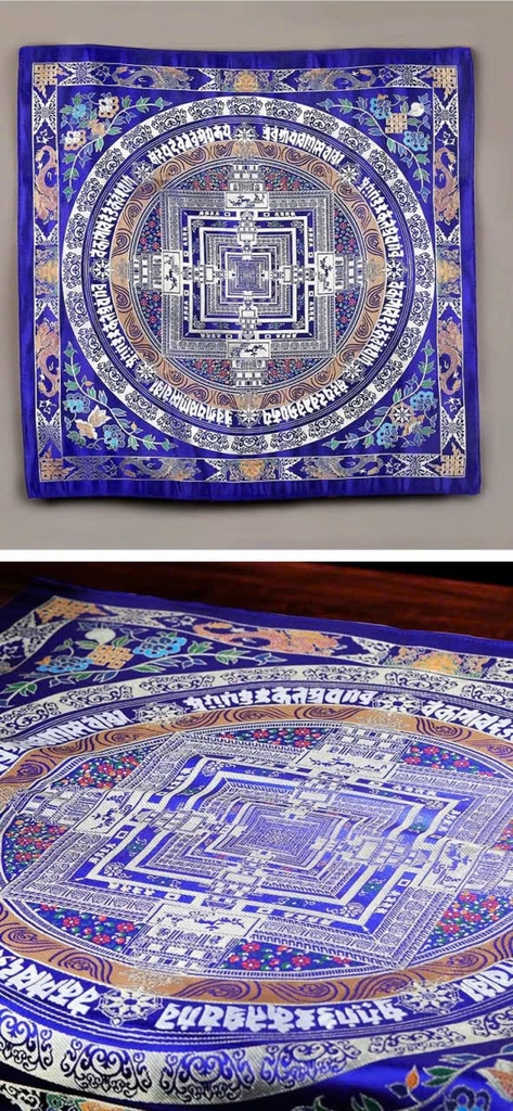 Khăn Mandala trải bàn Pháp , trải bàn thờ, bàn tụng Kinh 