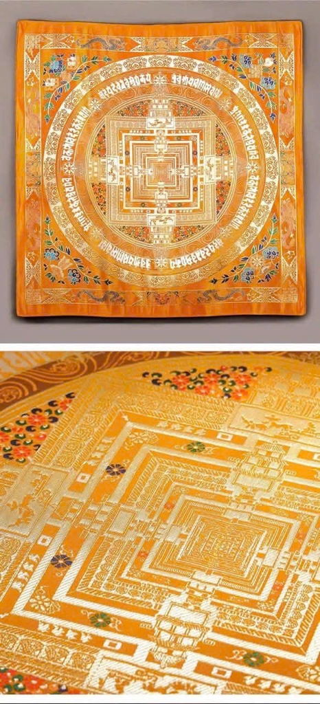 Khăn Mandala trải bàn Pháp , trải bàn thờ, bàn tụng Kinh 