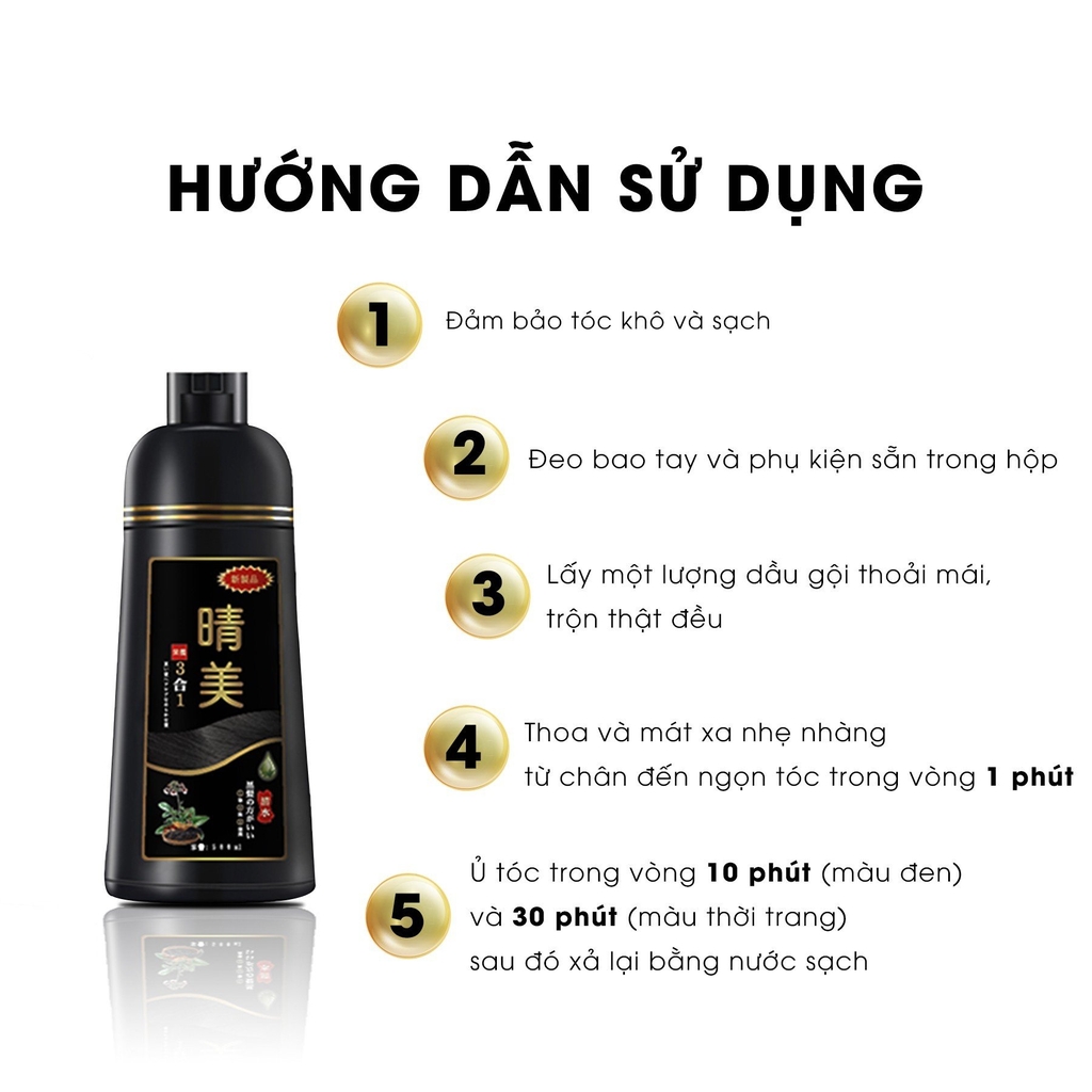 Dầu gội hà thủ ô hỗ trợ chữa trị tóc bạc sớm làm đen tóc mà