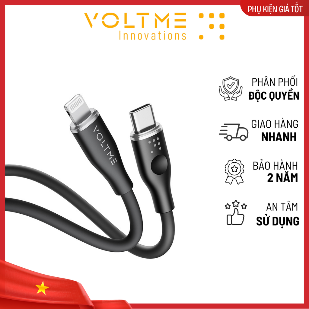 Cáp Sạc Nhanh Voltme Powerlink Moss Type-C to Lightning 4.0f (3A)