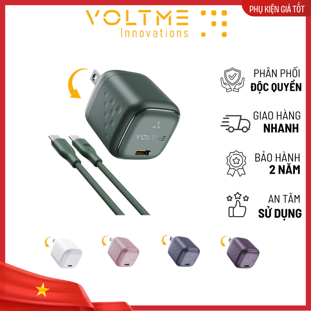 Bộ Sạc Nhanh Voltme Revo 30 Mini2 - Cốc Sạc Nhanh, Dây Sạc Nhanh