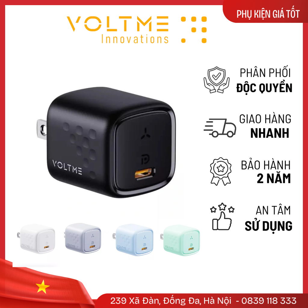 Củ Sạc Nhanh Voltme Revo 30W GaN III Siêu Nhỏ Gọn