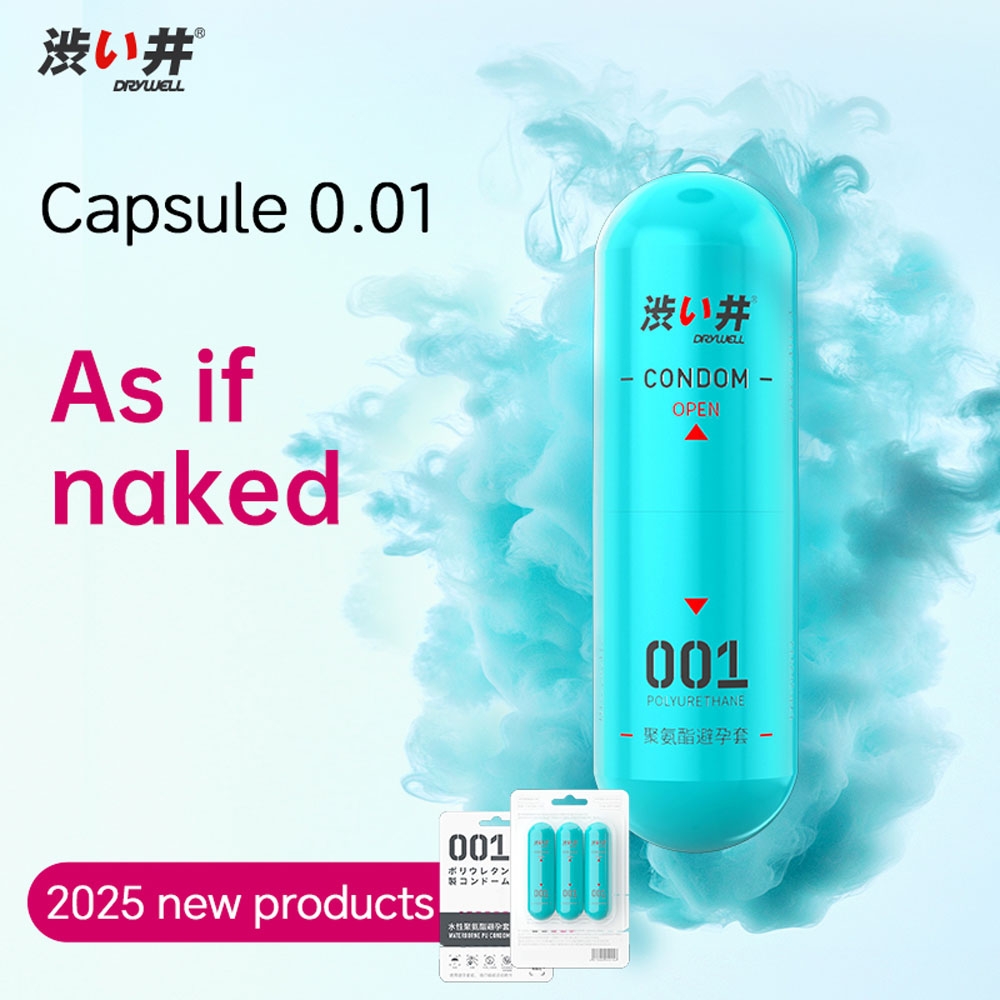 Bao Cao Su Drywell PU 001 Nude & Thin – Siêu Mỏng 001, Cảm Giác Chân Thật – Vỉ 3 Cái
