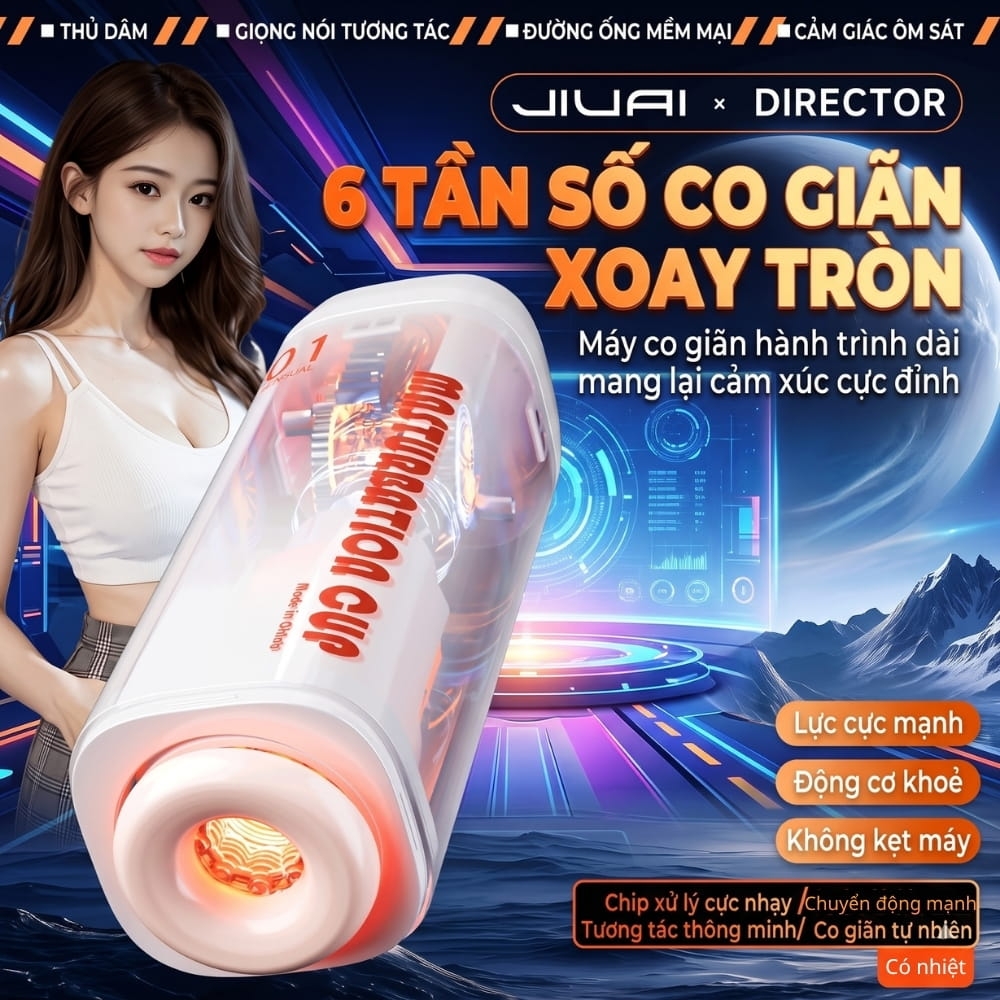 Âm đạo giả đa năng Jiuai Commander Masturbation Cup