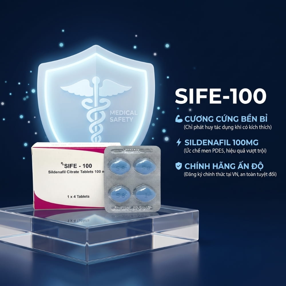 Viên uống cương dương Sife 100 hộp 4 viên