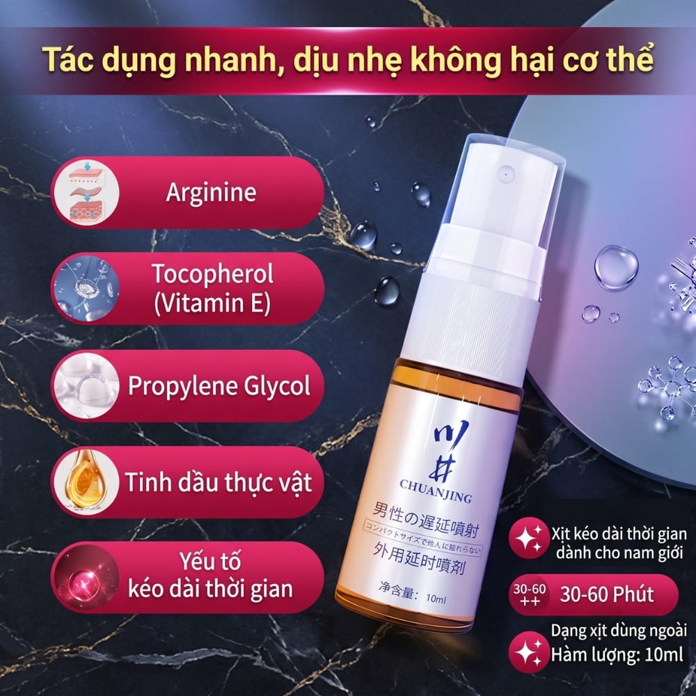 Xịt chống xuất tinh sớm ChuanJing Blue Gold 10ml