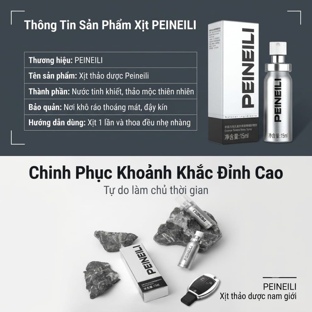 Xịt chống xuất tinh sớm Peineili 15ml