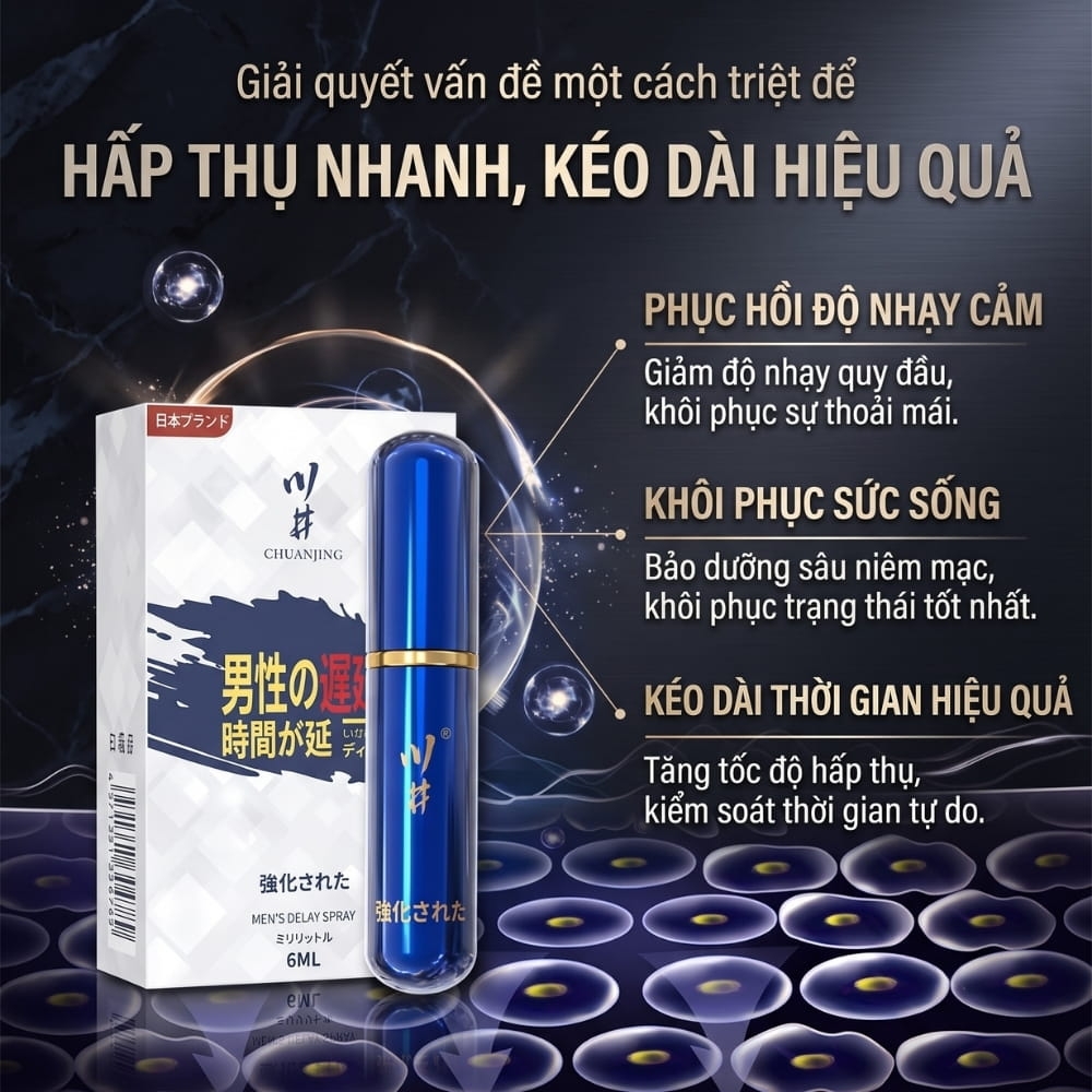 Xịt chống xuất tinh sớm ChuanJing Men’s Delay Spray 6ml