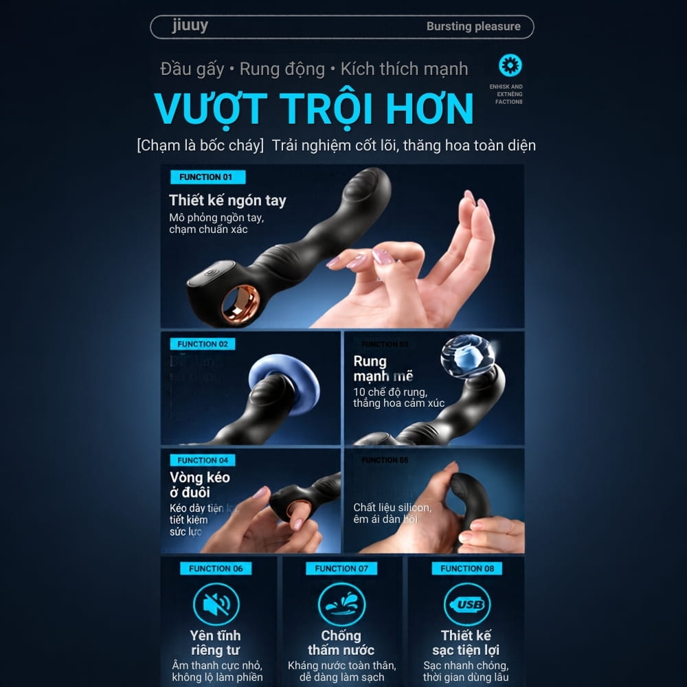 Máy rung kích thích hậu môn Jiuuy Magic Finger