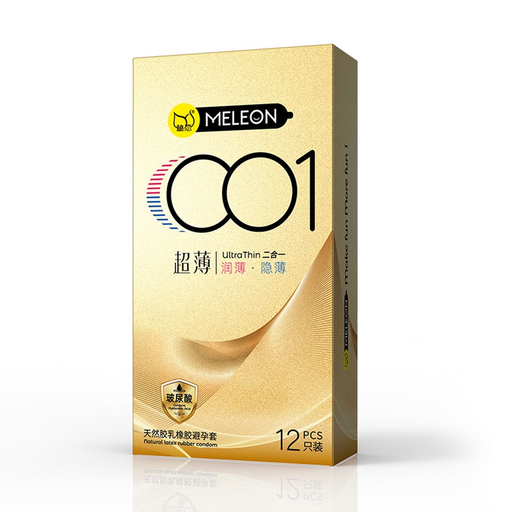 Bao cao su Meleon 001 Ultra Thin siêu mỏng nhiều gel hộp 12 cái