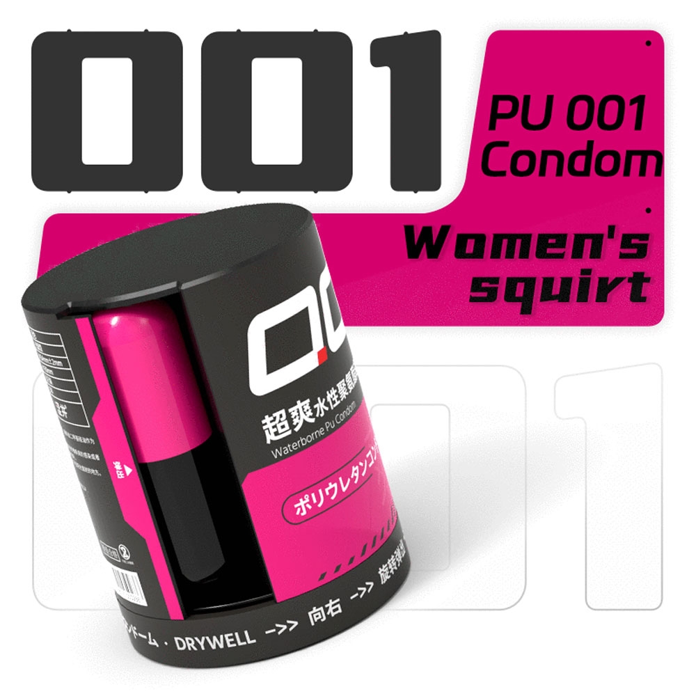 Bao cao su DryWell PU 001 Numbness Orgasm – Siêu mỏng 001 tăng cảm giác nữ – Hộp 6 viên