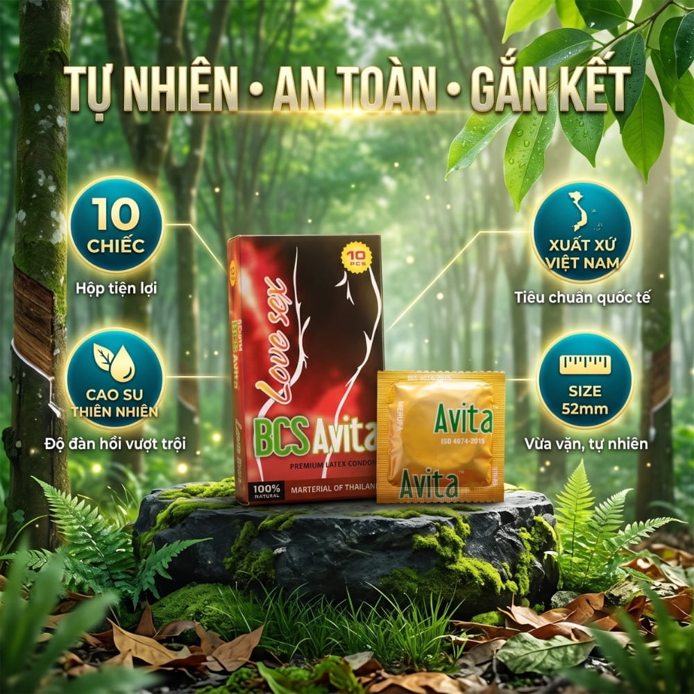 Bao cao su gia đình Avita hộp 10 chiếc