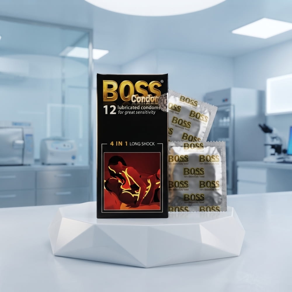 Bao cao su Boss 4 in 1 Long Shock kéo dài thời gian hộp 12 chiếc