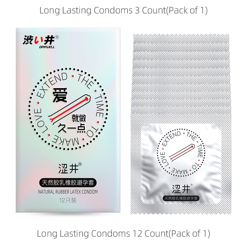 Bao cao su DryWell Long Lasting kéo dài quan hệ hộp 12 cái
