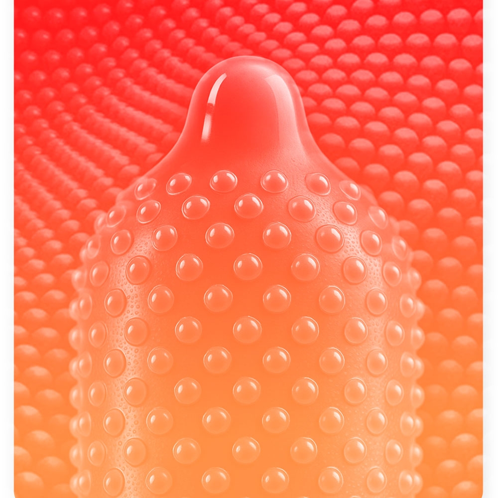 Bao cao su Drywell Naked Granule – Nhám toàn thân, nhiều gel – Hộp 6 cái