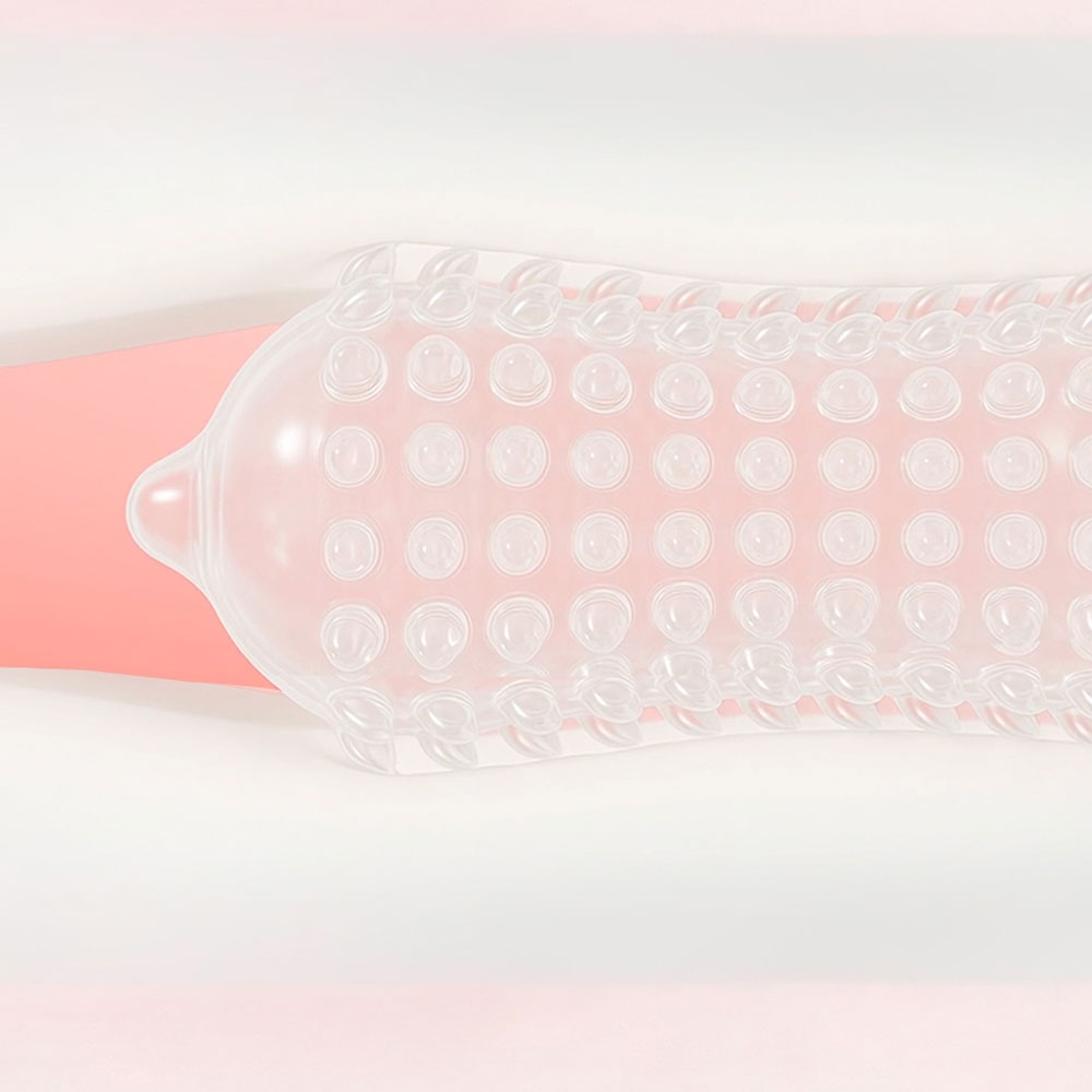 Bao cao su Drywell Naked Granule – Nhám toàn thân, nhiều gel – Hộp 6 cái