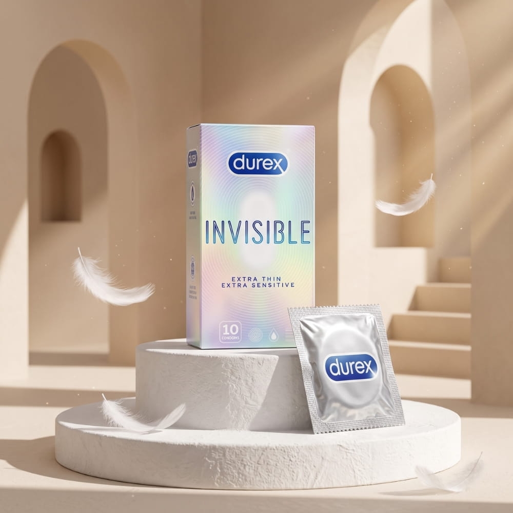 Bao cao su Durex Invisible siêu mỏng hộp 10 chiếc