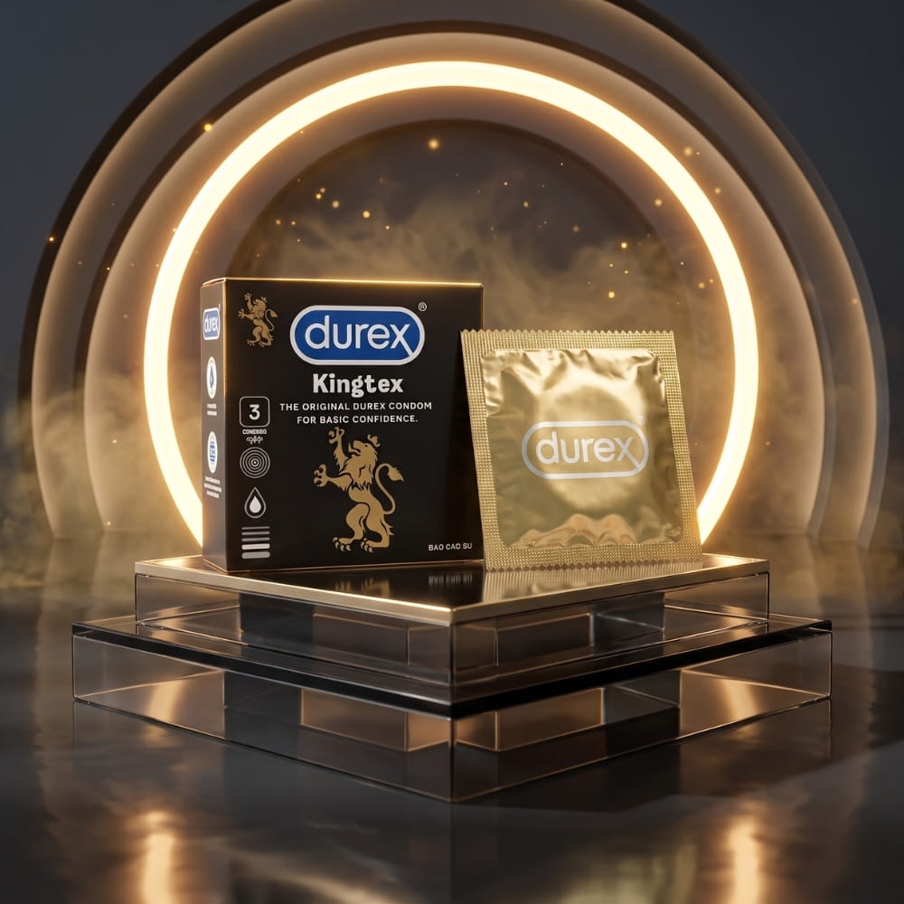 Bao cao su Durex Kingtex size nhỏ hộp 3 chiếc