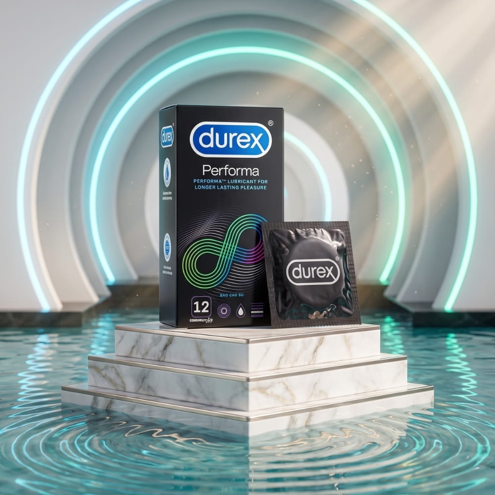 Bao cao su Durex Performa kéo dài thời gian hộp 12 chiếc