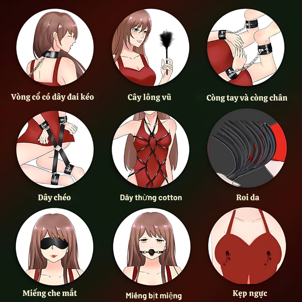 BDSM Bộ bạo dâm 10 món Jiuai