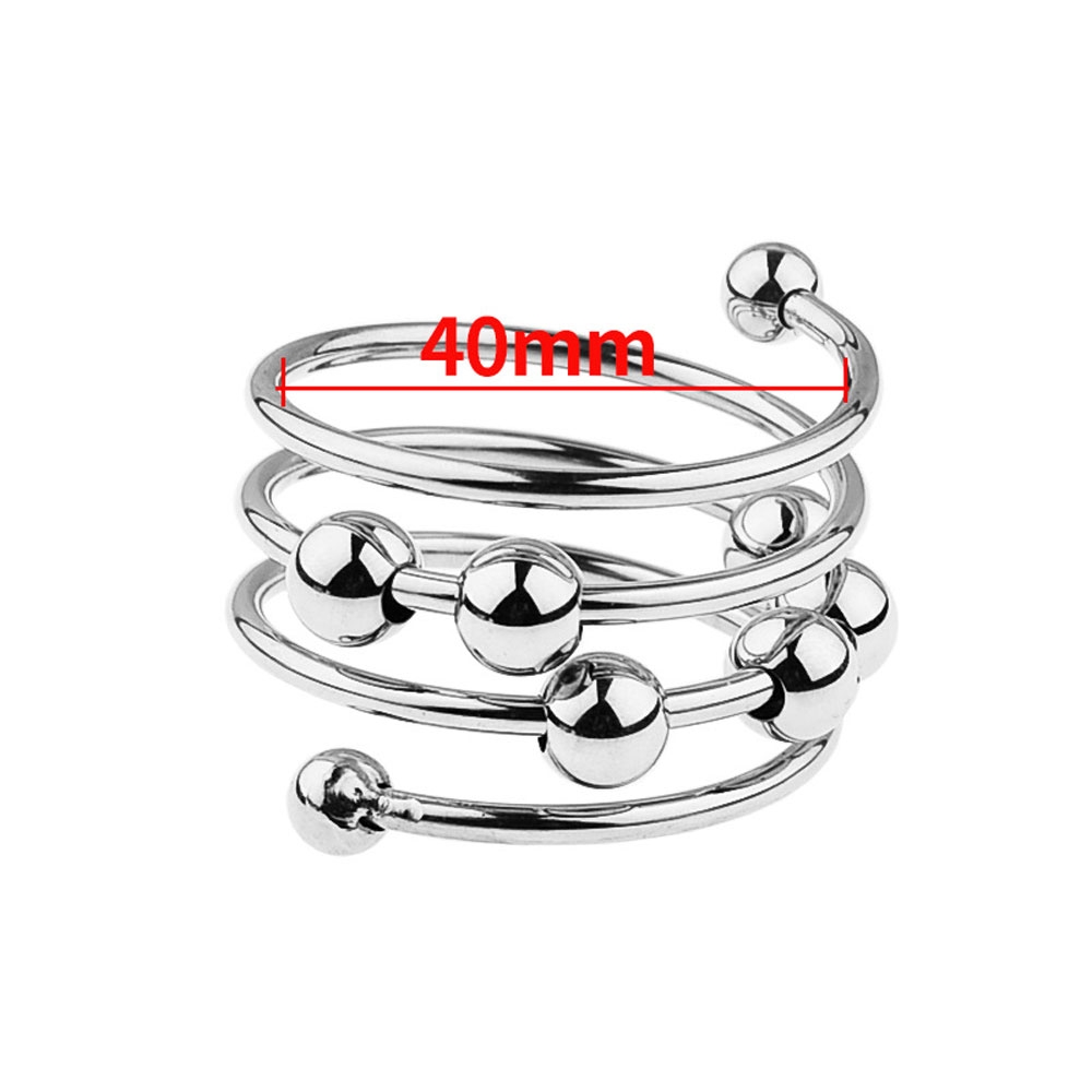 BDSM Vòng bi inox xoắn ốc bạo dâm chính hãng