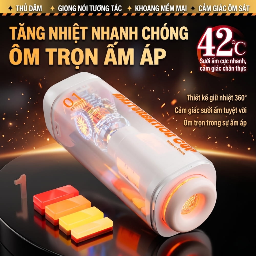 Âm đạo giả đa năng Jiuai Commander Masturbation Cup