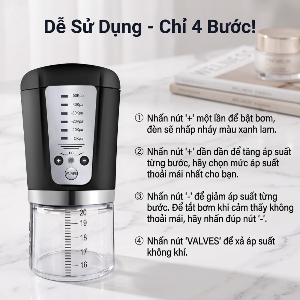 Máy tập tăng kích thước dương vật Penis Pump Auto