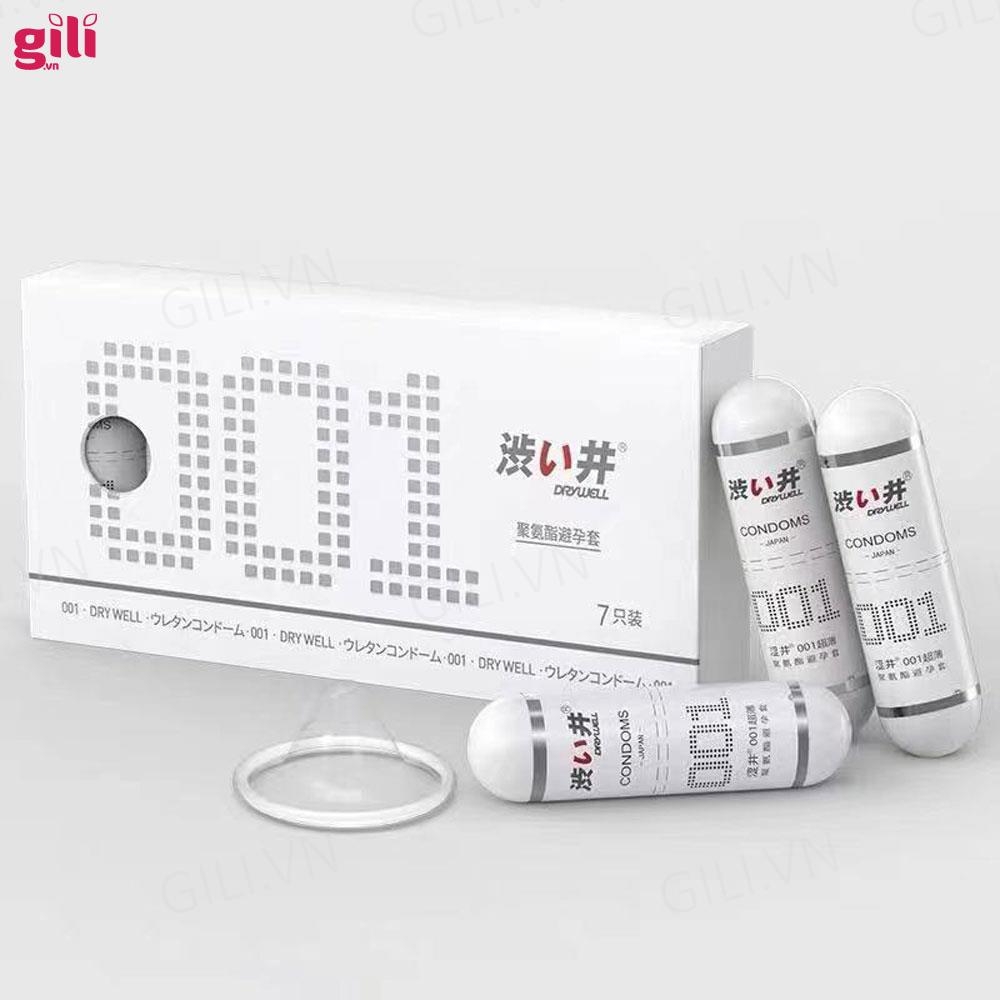 Bao cao su siêu mỏng DryWell Ultra Thin 001 7 chiếc chính hãng